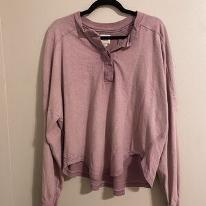 BDG Purple Henley Sweatshirt